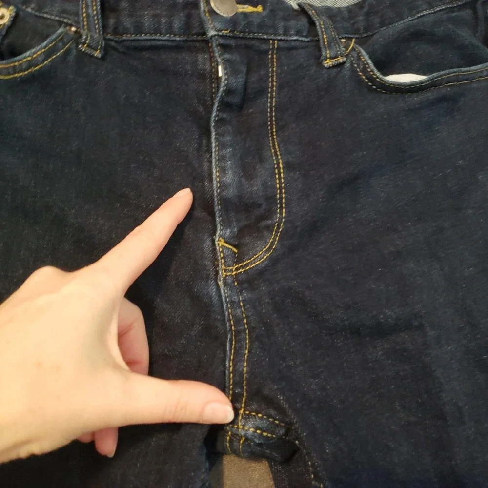 Five Four Jeans Mens 34 Blue Dark Wash Straight Leg Stretch Denim Pants‎